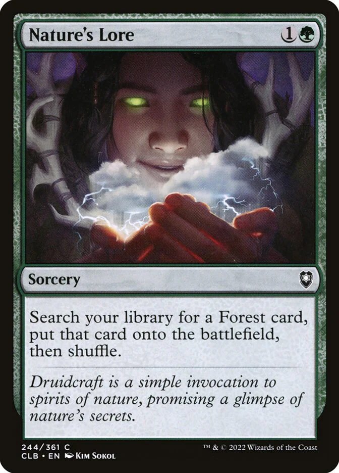 Nature's Lore 244/361 (Commander Legends: Battle for Baldur's Gate)  - Foil