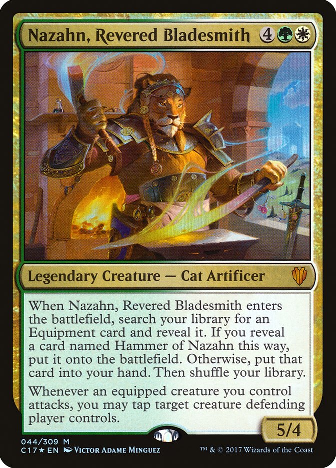 Nazahn, Revered Bladesmith 44/309 (Commander 2017)  - Foil