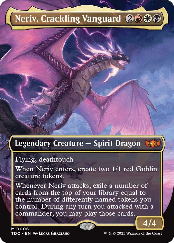 Neriv, Crackling Vanguard 6 (Commander: Tarkir: Dragonstorm)  - Borderless Foil