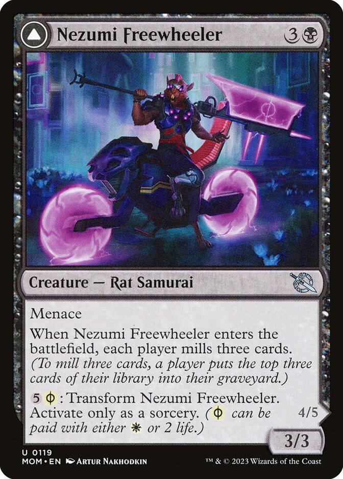 Nezumi Freewheeler // Hideous Fleshwheeler 119/291 (March of the Machine)