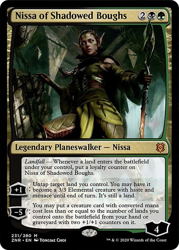 Nissa of Shadowed Boughs 231p/169 (Promo Pack: Zendikar Rising)