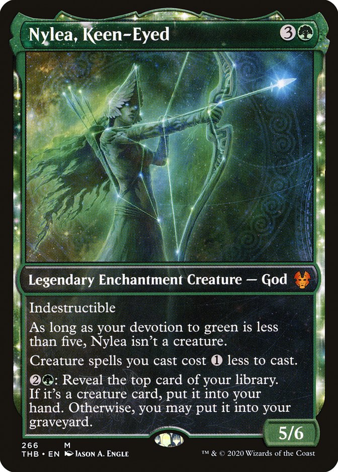 Nylea, Keen-Eyed 266/254 (Theros Beyond Death) - Showcase Foil