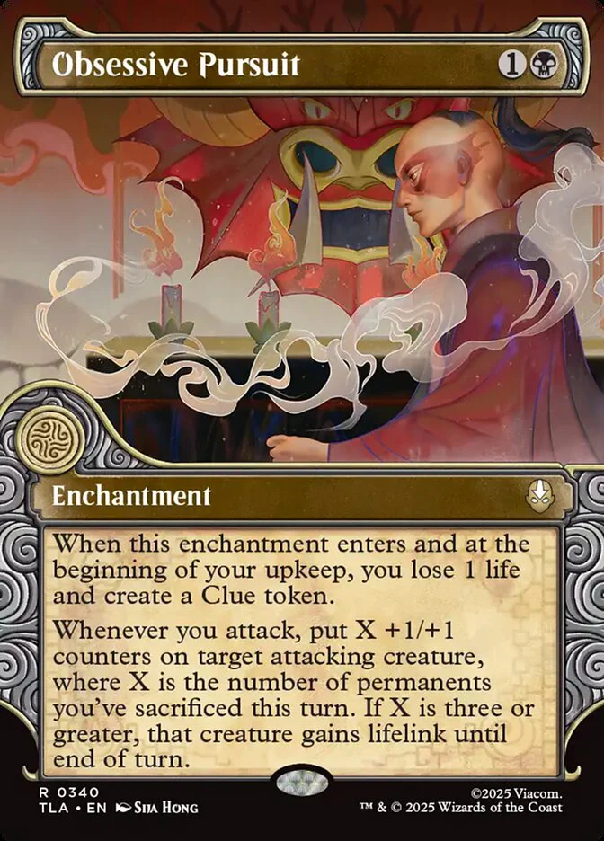 Obsessive Pursuit  340/286 (Avatar: The Last Airbender)  - Showcase Foil