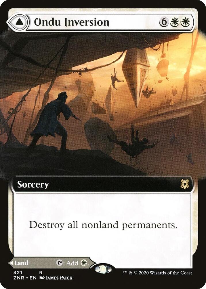 Ondu Inversion // Ondu Skyruins 321 (Zendikar Rising)  - Extended Art Foil