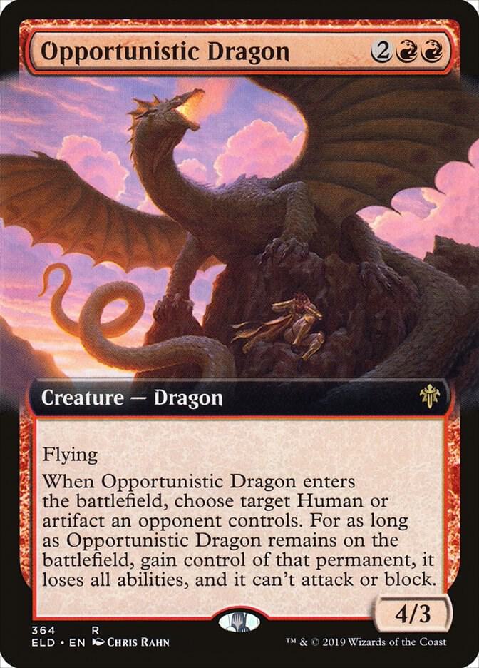 Opportunistic Dragon 364/269 (Throne of Eldraine)  - Extended Art Foil