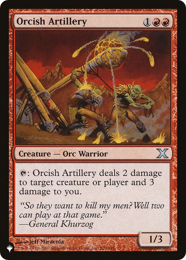 Orcish Artillery 10E-220/5075 (The List Reprints)