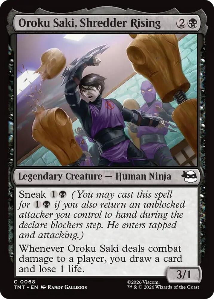 Oroku Saki, Shredder Rising 68/190 (Teenage Mutant Ninja Turtles) - Foil