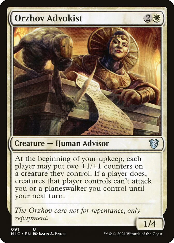 Orzhov Advokist 91 (Commander: Innistrad: Midnight Hunt)