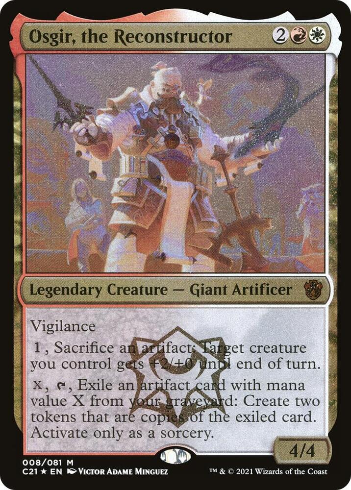 Osgir the Reconstructor Display Commander Thick Stock 8 (Commander 2021)  - Foil