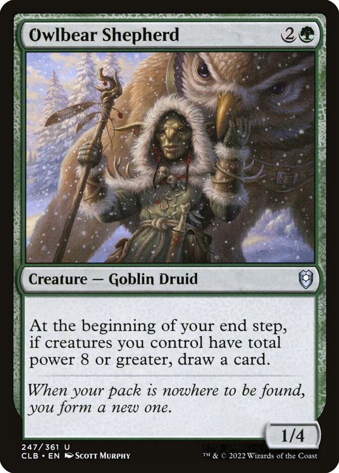 Owlbear Shepherd 247/361 (Commander Legends: Battle for Baldur's Gate)  - Foil