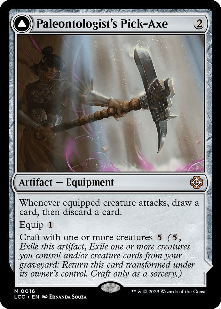 Paleontologist's Pick-Axe // Dinosaur Headdress 16/370 (Commander: The Lost Caverns of Ixalan)