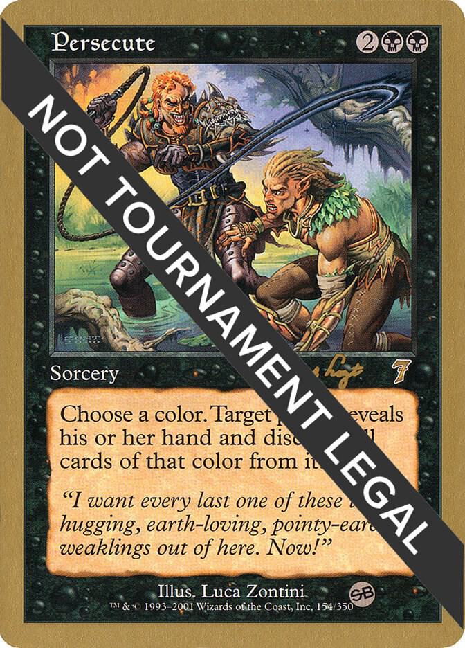 Persecute 2001 Tom van de Logt 7ED SB tvdl154sb/138 (World Championship Decks)