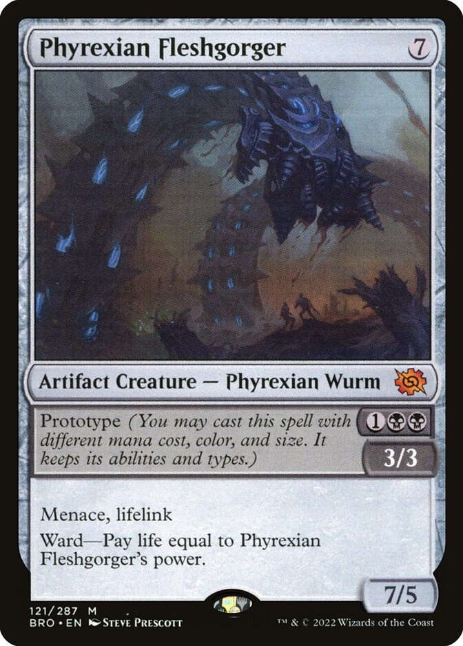 Phyrexian Fleshgorger 121 (The Brothers' War)  - Foil