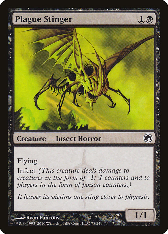 Plague Stinger 75/249 (Scars of Mirrodin)  - Foil