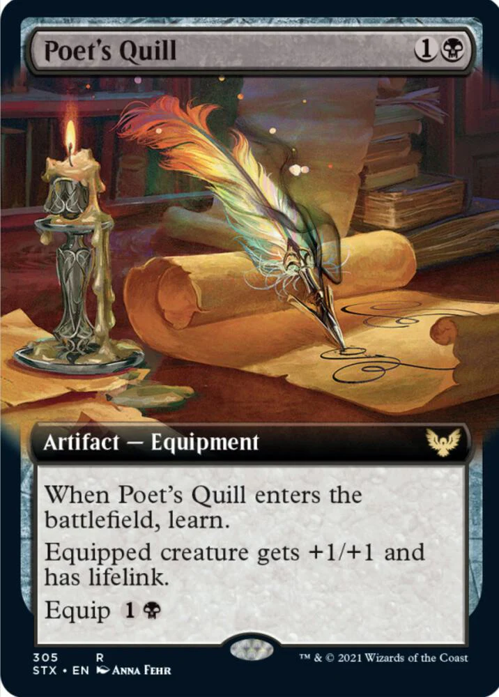 Poets Quill Extended Art 305 (Strixhaven: School of Mages)