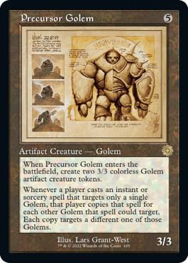 Precursor Golem Schematic 105/63 (The Brothers' War: Retro Frame Artifacts)  - Foil