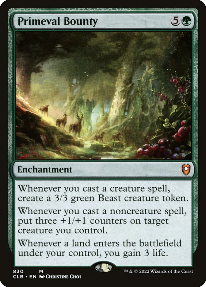 Primeval Bounty 830/361 (Commander Legends: Battle for Baldur's Gate)