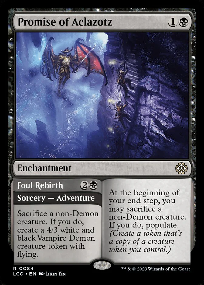 Promise of Aclazotz // Foul Rebirth 84/370 (Commander: The Lost Caverns of Ixalan)