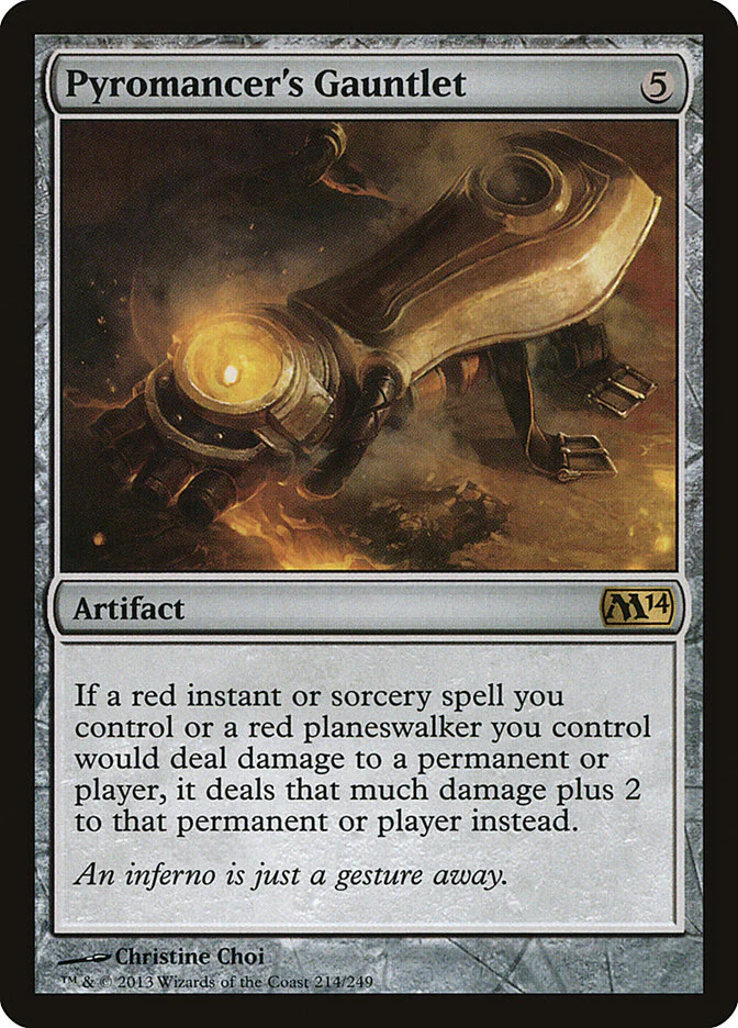 Pyromancer's Gauntlet 214/249 (Magic 2014 (M14))  - Foil