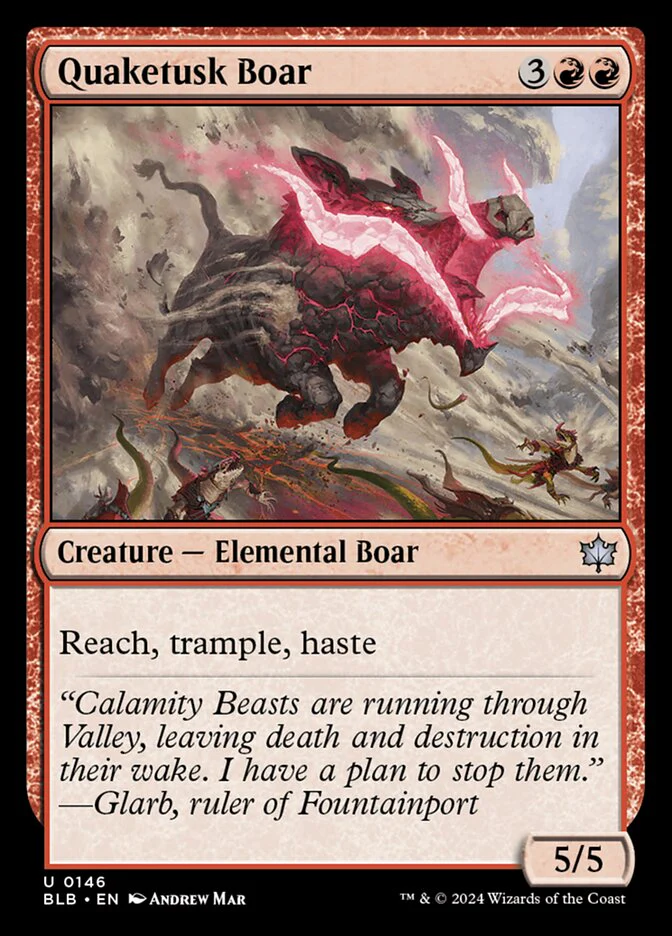 Quaketusk Boar 146/281 (Bloomburrow)