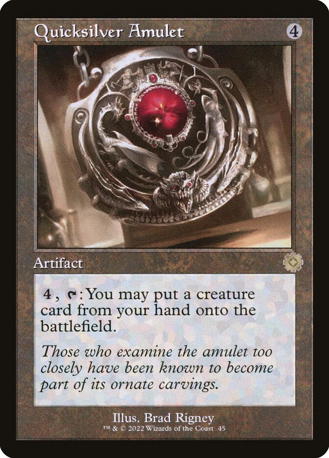 Quicksilver Amulet 45/63 (The Brothers' War: Retro Frame Artifacts)  - Foil