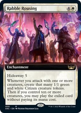 Rabble Rousing Extended Art 409 (Streets of New Capenna)  - Foil