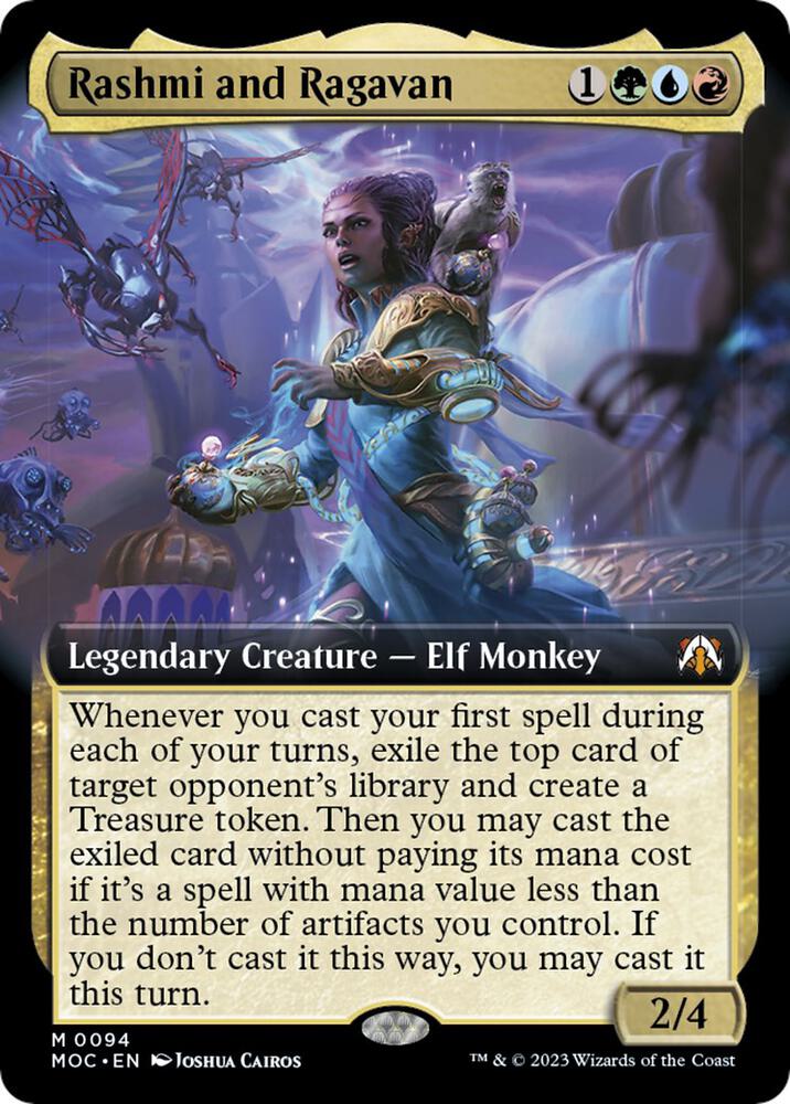 Rashmi and Ragavan 94/444 (Commander: March of the Machine)  - Extended Art Foil