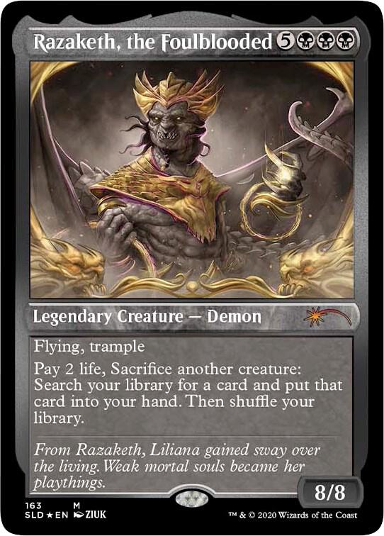 Razaketh the Foulblooded Foil Etched 163 (Secret Lair Drop Series)  - Etched Foil