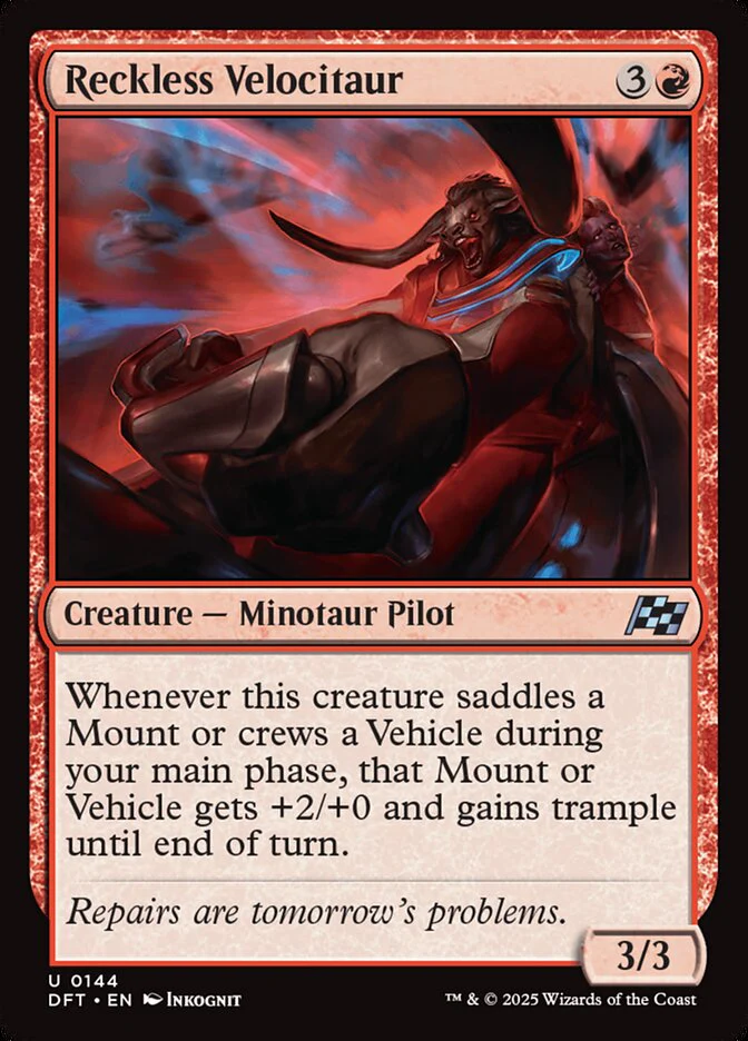 Reckless Velocitaur 144/291 (Aetherdrift) - Foil