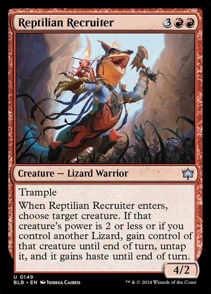 Reptilian Recruiter 149/281 (Bloomburrow)  - Foil