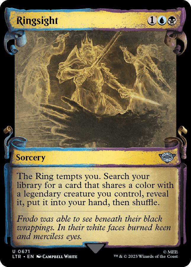Ringsight 671 (Universes Beyond: The Lord of the Rings: Tales of Middle-earth)  - Showcase Scroll Foil