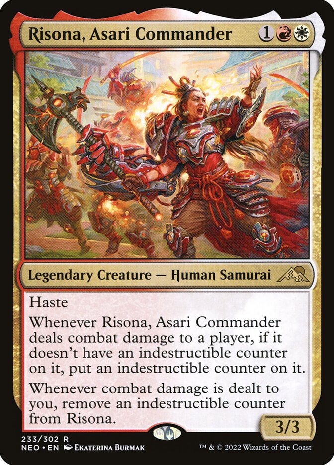 Risona, Asari Commander 233/302 (Kamigawa: Neon Dynasty)
