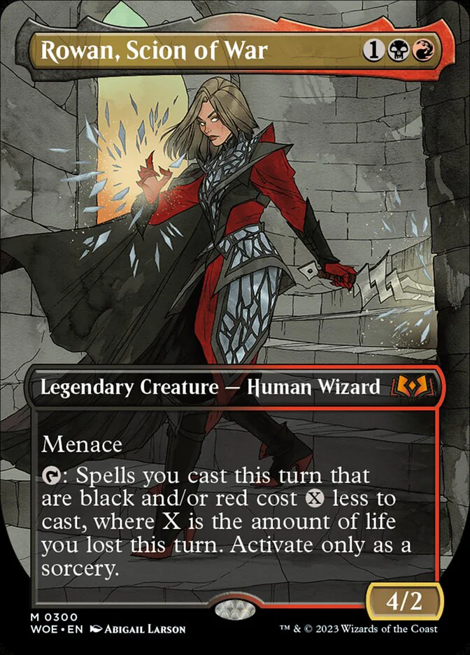 Rowan, Scion of War 300 (Wilds of Eldraine)  - Borderless Foil