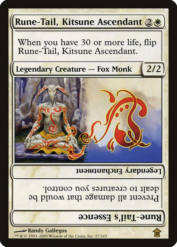 Rune-Tail, Kitsune Ascendant // Rune-Tail's Essence 27/165 (Saviors of Kamigawa)
