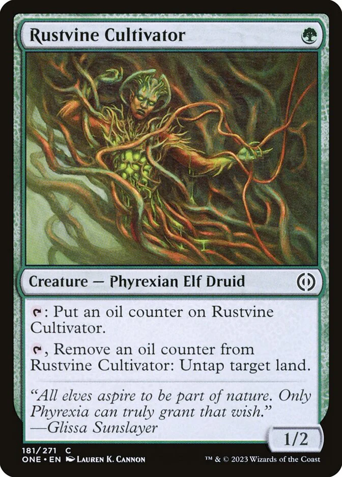 Rustvine Cultivator 181/271 (Phyrexia: All Will Be One)