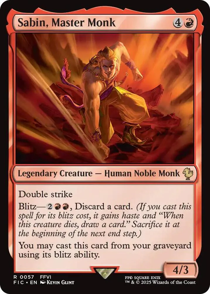 Sabin, Master Monk 57 (Commander: FINAL FANTASY)  - Surge Foil