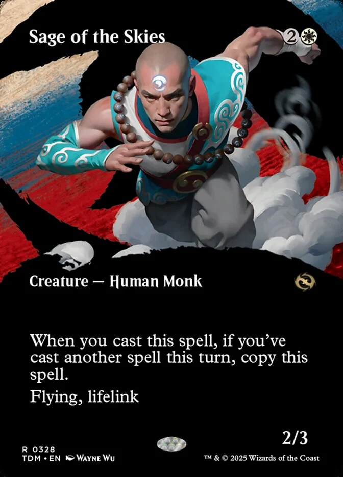 Sage of the Skies 328/291 (Tarkir: Dragonstorm)  - Borderless Foil