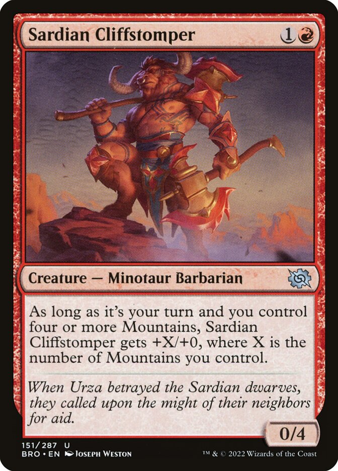 Sardian Cliffstomper 151/287 (The Brothers' War)