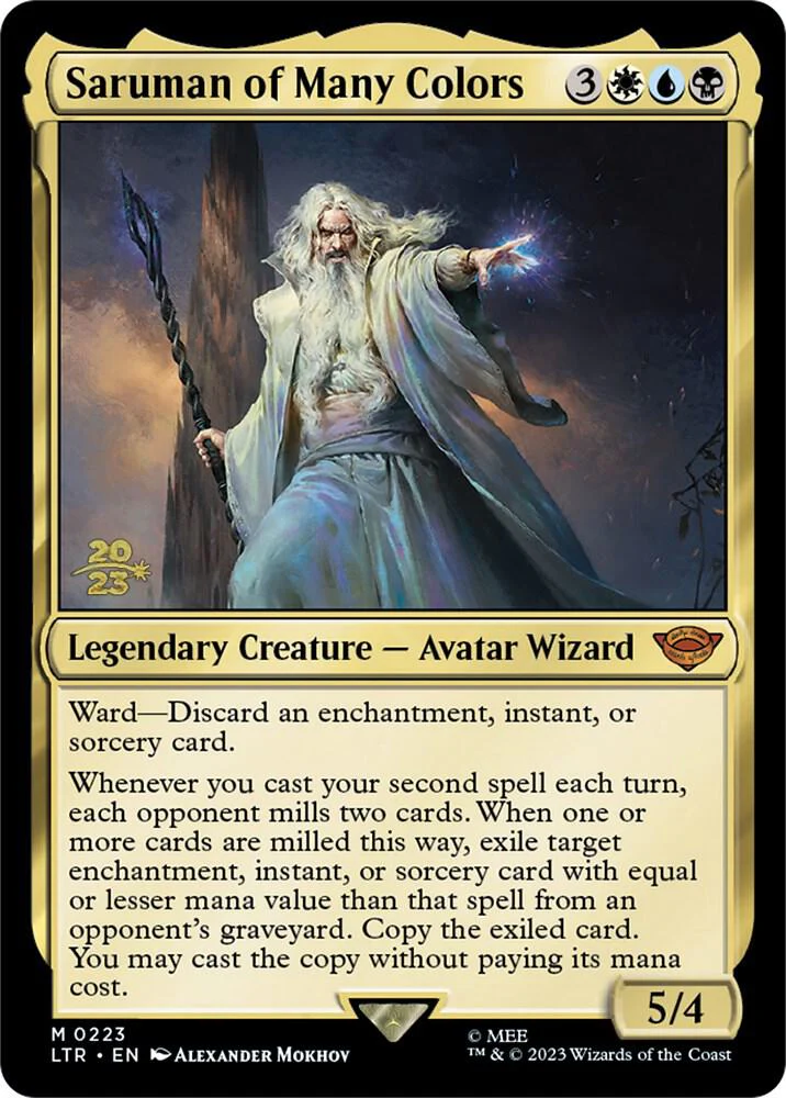 Saruman of Many Colors 223s/86 (Prerelease Cards)  - Foil