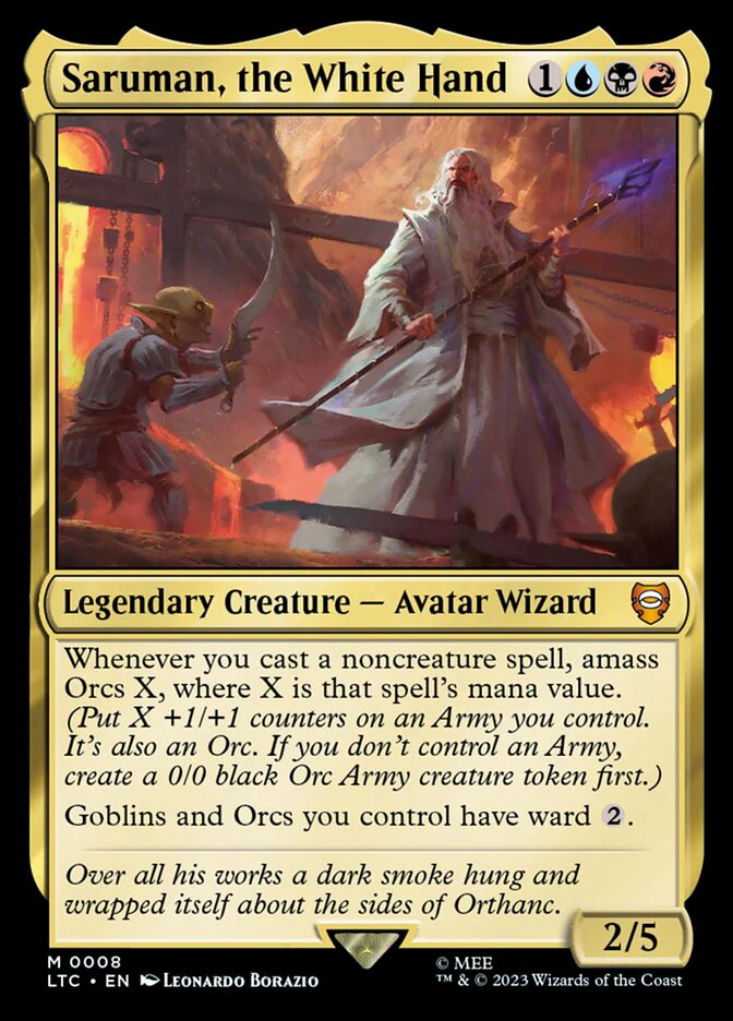 Saruman, the White Hand 8 (Commander: The Lord of the Rings: Tales of Middle-earth)  - Foil