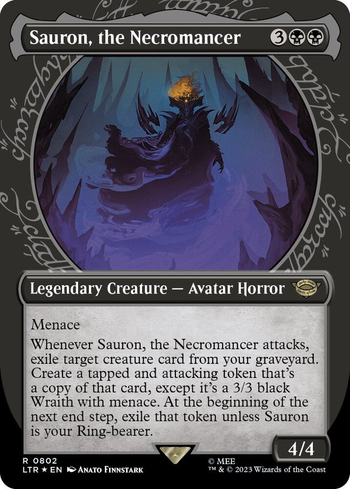 Sauron, the Necromancer 802/281 (Universes Beyond: The Lord of the Rings: Tales of Middle-earth)  - Showcase Surge Foil