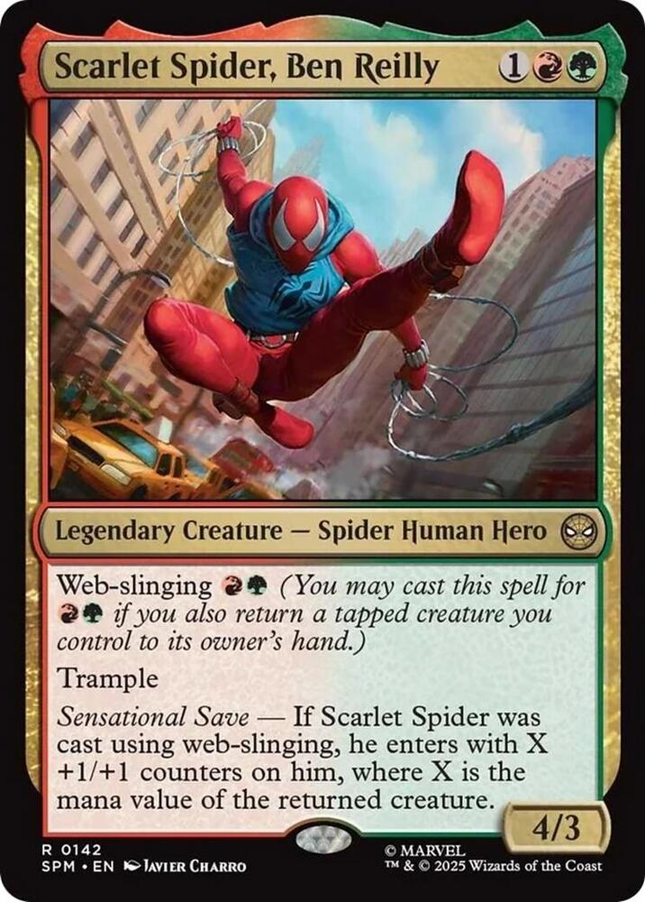Scarlet Spider, Ben Reilly 142/198 (Marvel's Spider-Man)  - Foil