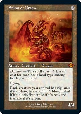 Scion of Draco Retro Frame Foil Etched 431 (Modern Horizons 2)  - Foil