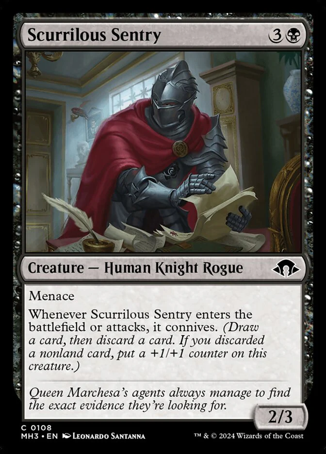 Scurrilous Sentry 108/319 (Modern Horizons 3)