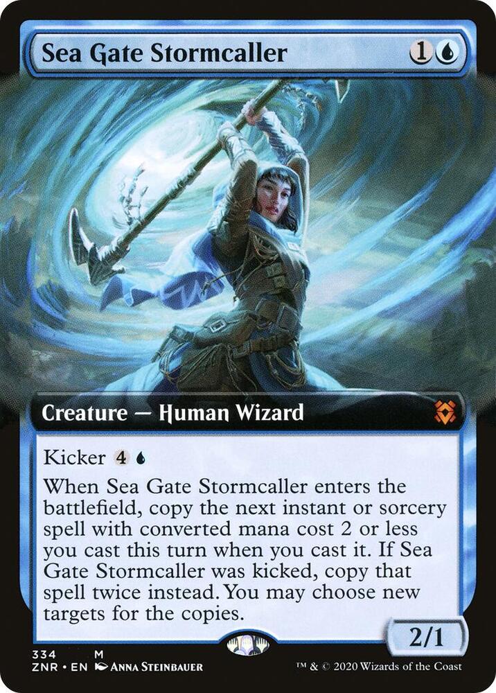 Sea Gate Stormcaller Extended Art 334 (Zendikar Rising)  - Extended Art Foil