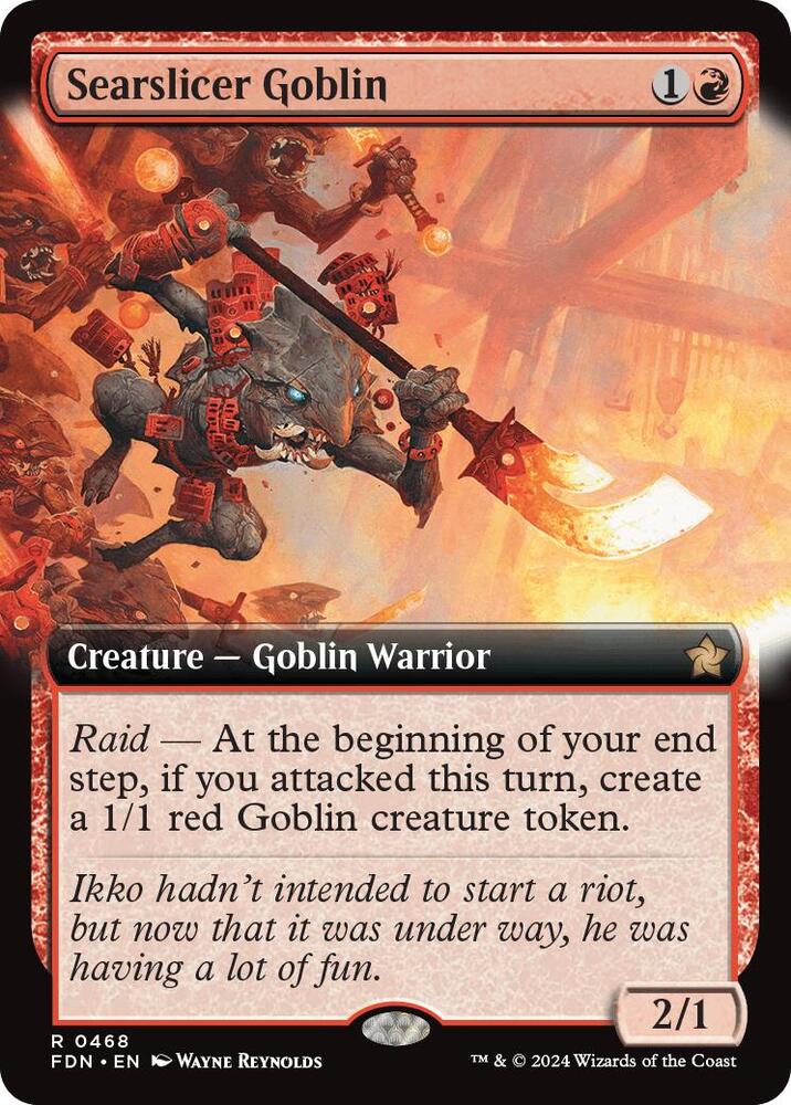 Searslicer Goblin 468/291 (Foundations)  - Extended Art Foil