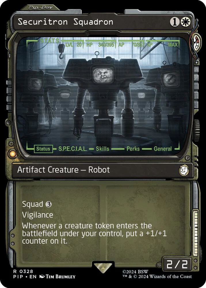 Securitron Squadron 328/326 (Universes Beyond: Fallout)  - Showcase Foil
