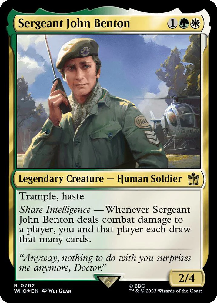 Sergeant John Benton 762/331 (Universes Beyond: Doctor Who)  - Surge Foil