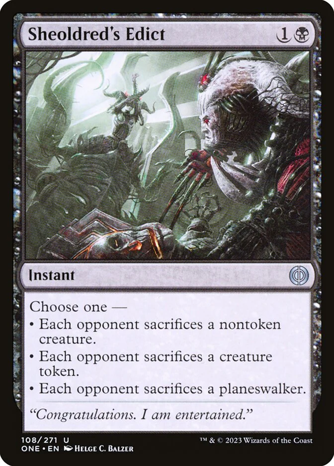 Sheoldred's Edict 108/271 (Phyrexia: All Will Be One) - Foil