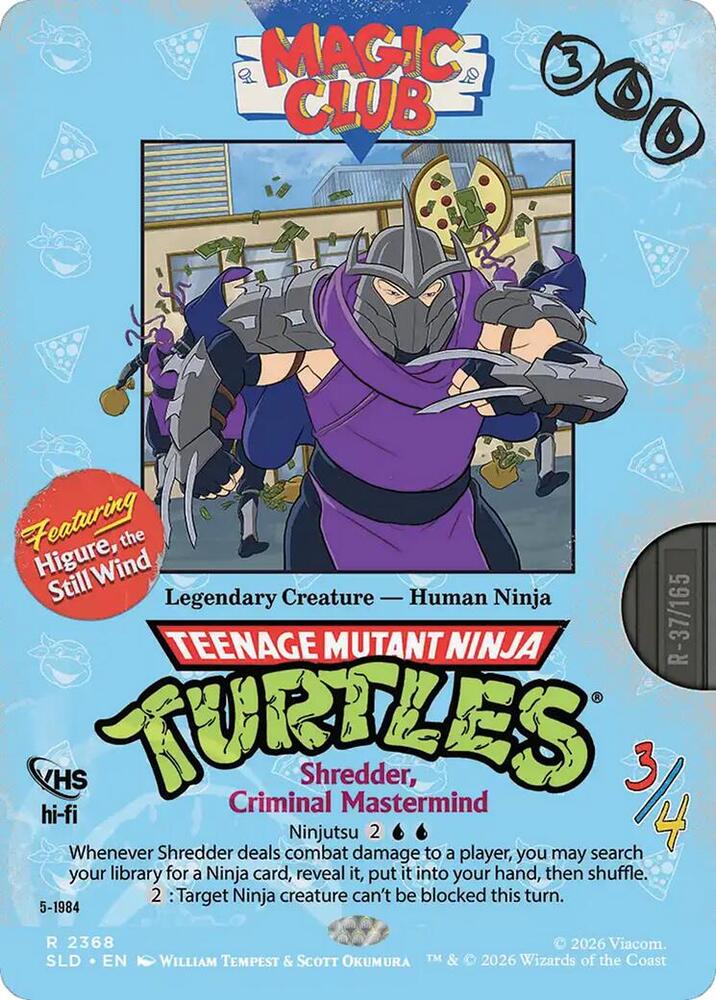 Shredder, Criminal Mastermind // Higure, the Still Wind 2368 (Secret Lair Drop Series)  - Borderless Foil